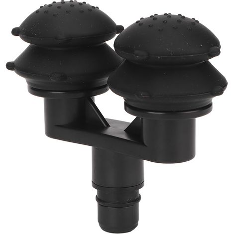 Tête de rechange pour masseur, diamètre extérieur 1,8 cm, silicone inodore, pour massage relaxant musculaire, noire (1/5)