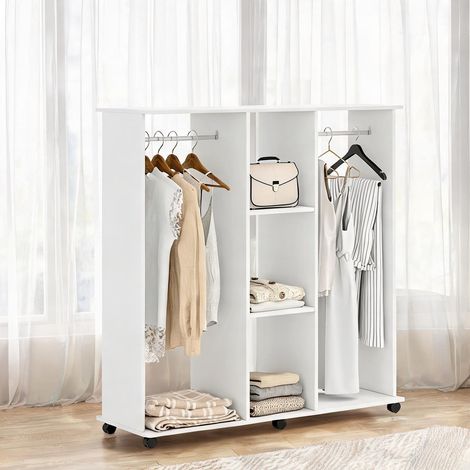 Armoire blanc en panneau de particules 120 x 40 x 128 cm (1/5)