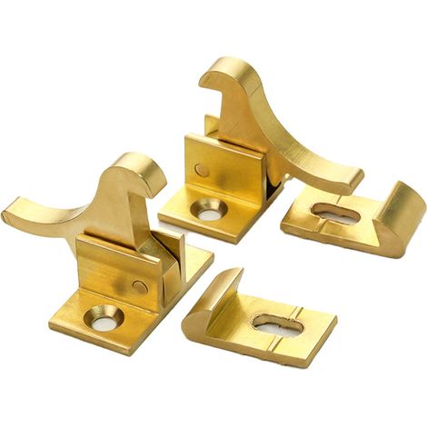 Serrure de porte à angle droit 90° - 2 pênes de verrouillage, cylindre à boucle avec vis pour portes et fenêtres de toilettes, tous types d'aménagements intérieurs