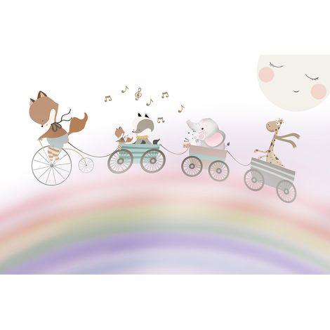 Papier peint panoramique Enfants - Animaux - 130 cm x 87 cm (1/2)