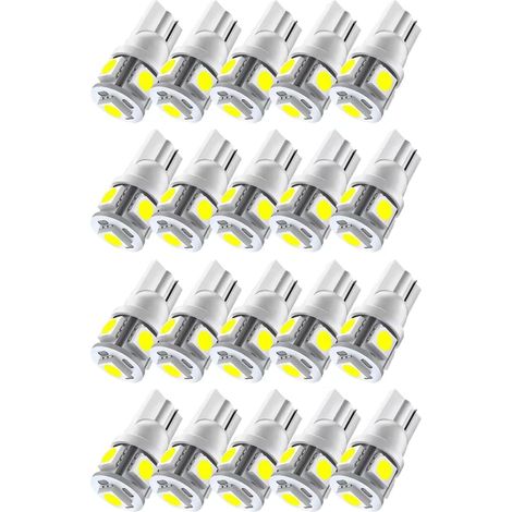 (20PCS)Lampe de lecture LED pour voiture W5W T10 5050 5SMD (1/5)