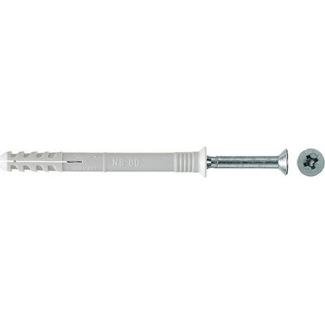 Fischer Fissaggio a Percussione N 8 x 80-40 S 80mm 8mm 100 Pezzi