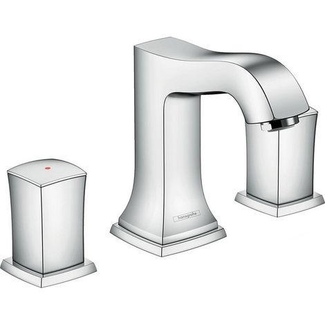 Mélongeur de lavabo 110, 3 trou savec tirette et vidage chroméé