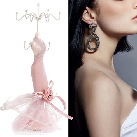 Porte-bijoux mannequin pour colliers, boucles d'oreilles, bagues et chaussures à talons - Support de présentation (1/5)