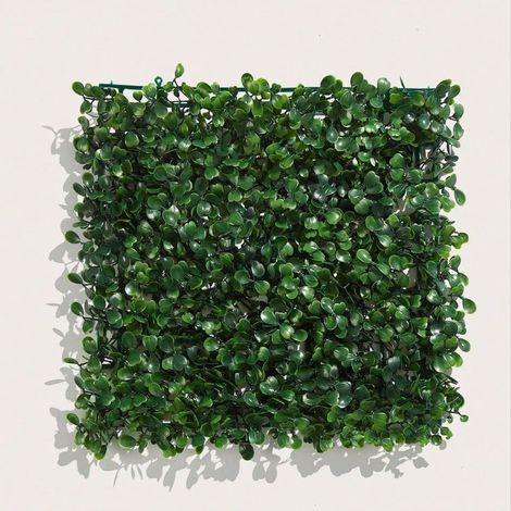 Lot de 12 Panneaux muraux en Gazon Artificiel, 25,4 x 25,4 cm, Panneaux muraux en buis Imitation Vert pour décoration Murale extérieure et intérieure Verte, décorations de clôture de Jardin (1/5)