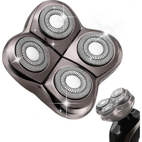 Lame De Rasoir De Rechange Pro 4, Compatible Avec Skull Shaver Pitbull, Rasage Précis Tête Chauve Homme, Rasoir Crâne & Tondeuse, Noir (1/5)