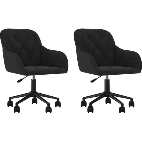 Maison Exclusive - Esszimmerstühle 2 Stk. Drehbar Schwarz Samt