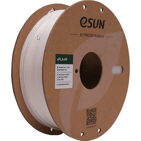 eSUN PLA-HF Filament, 1.75mm, 1000g (Fast printing) eSUN PLA-HF Filament 1.75mm 1000g White