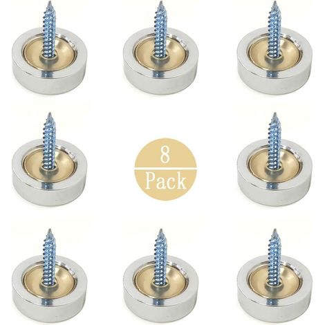 Pcs 22mm en Acier Inoxydable Miroir Décoratif Vis Couvercle Cap Clous, Argent (1/5)