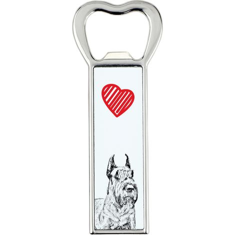 Schnauzer, Schnauzer I - apribottiglie con cane, apri frigo personalizzato, regalo unico per uomo di Art-Dog (1/5)