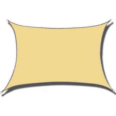 Voile d'ombrage imperméable haut de gamme, protection UV anti-décoloration pour terrasse, balcon et jardin, avec œillets inoxydables (1/2)