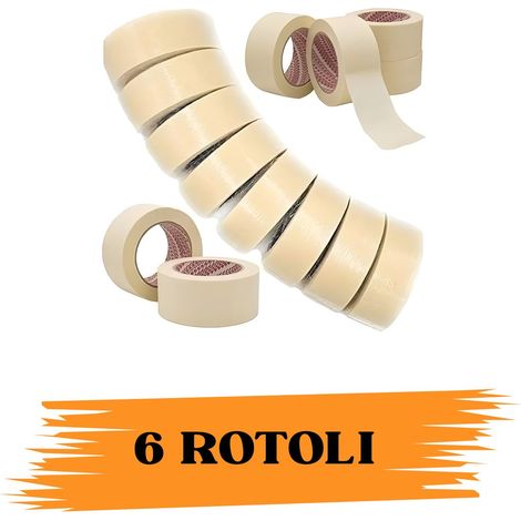 Nastro Adesivo Carta Gommata 48mmx50m 6 Rotoli EcoPrice®