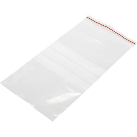 Druckverschlussbeutel mit Beschriftungsstreifen (B x H) 100 mm x 200 mm Transparent Polyethylen  1 S
