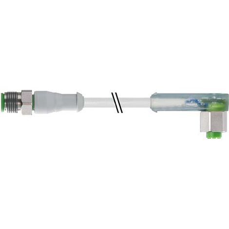 Connecteur pré-câblé RS PRO 4 conducteurs , M12 Femelle vers M12 droit Mâle, 2m ( Prix pour 1 )