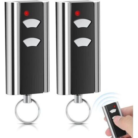 Lot de 2 télécommandes pour ouvre-porte de garage Normstahl RCU 433 2K, code tournant, compatible avec RCU 433-2, RCU 433-4, EA433 2KM, EA433 2KS, T433-4 (1/4)