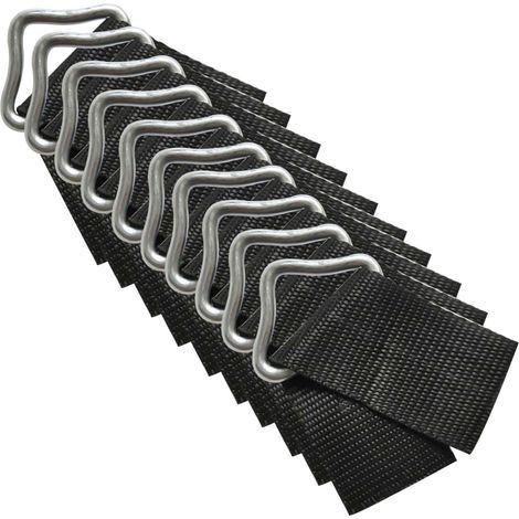 Lot de 10 boucles triangulaires pour trampoline - Anneaux triangulaires en V pour réparation de trampoline (1/5)