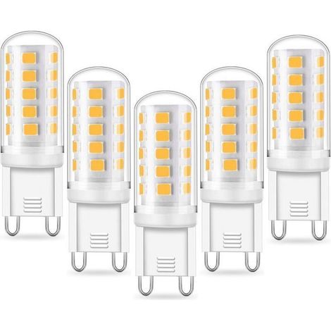 Lampadina LED G9 bianco caldo - 5W - Equivalente a una lampadina a incandescenza da 40W - 420 lumen - 3000K - Senza sfarfallio - AC220-240V - Non dimmerabile (1/4)