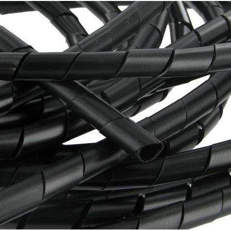 Gaine spiralee de 6 faisceaux de 6 à 60 mm noire