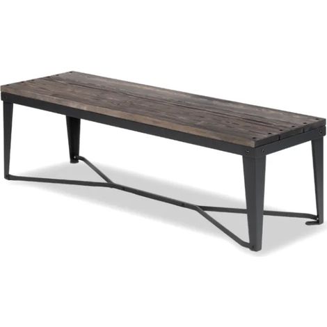 Panca Aries 235 Giochipark legno metallo zincato verniciato 150x45x45h - Grigio Micaceo/Grigio