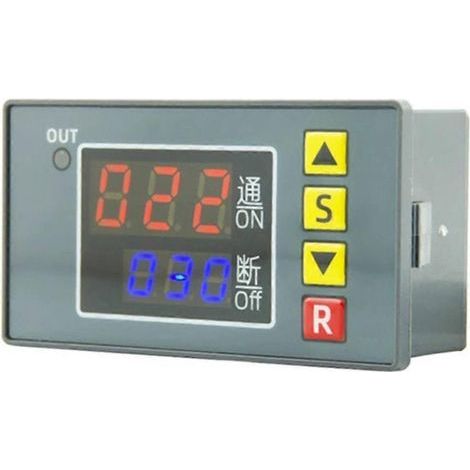 Relais temporisé numérique multifonction T3231 avec affichage LED. interrupteur de commande de temporisation cyclique et temporisation réglable. (1/5)