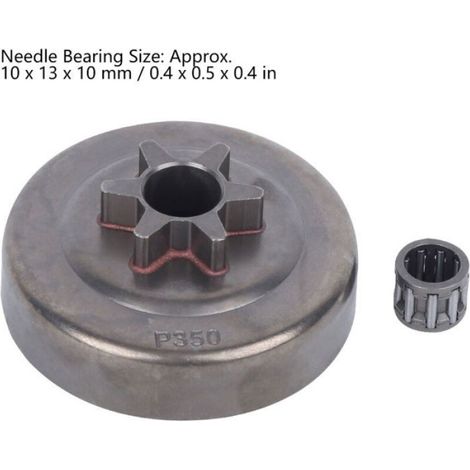 Tambour D Embrayage - 3 8 Pouces - 6 Dents - Pour Motoculteur Partenaire 350 351 352 370 371 390 420 - Avec Roulement A Aiguilles - Kit Complet (1/5)