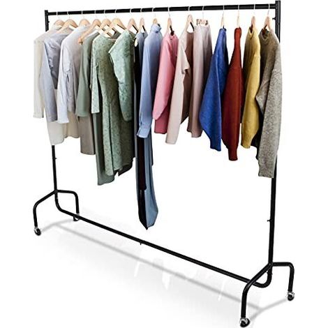 Porte-vêtements en métal Lourd et Solide, Rails à vêtements Portant à Vêtements Porte-Manteau Penderie sur roulettes avec Robuste et résistant (1/5)