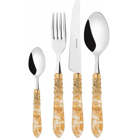 Ensemble de 24 pièces dans la box Gallery Paragliuzze Gold Transparent Melodia ghiera dorata Bugatti (1/2)
