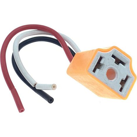 H4 car headlight socket, bulb, pure copper wire plug, relay connector, lamp holder, high temperature resistant ceramic electronics (1/5)