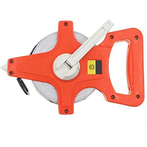 1Pc 50M / 165Ft Mètre Ouvert Moulent Le Ruban à Mesurer En Fibre De Verre Pouce échelle Métrique En Plastique Résistant à L'Impact Des Outils De Mesure (1/5)