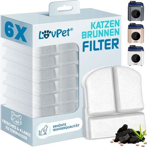 LOVPET® Katzenbrunnen, 3,5 L, Doppel-Filter - Weiß, Filter (1/5)