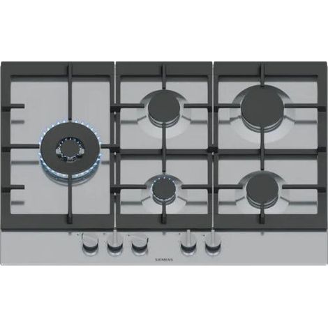 Piano cottura a gas da 75 cm con 5 fuochi, 12500 W, acciaio inox - EC7A5SI90 - Siemens
