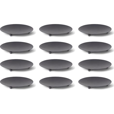 12x Novaliv Kerzenständer Kerzenhalter, Kerzenständer 12x 8 cm Schwarz (1/5)