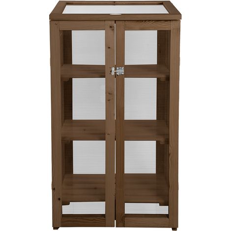 Serre de jardin Bois et polycarbonate 125cm (1/5)