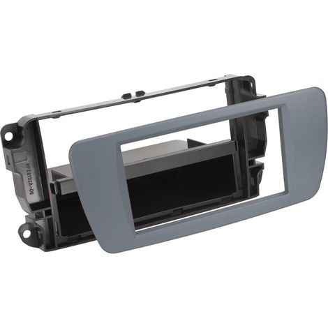 Support Autoradio compatible avec Seat ibiza 6J Gris Conamera 1Din avec vide poche