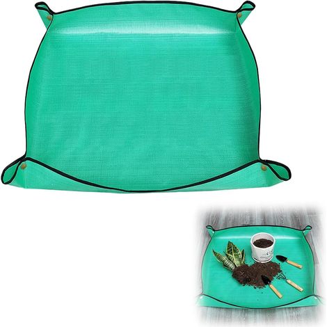 Waterproof Foldable Plant Potting Mat - Heavy Duty PE Gardening Mat for Indoor Seeding, Transplanting and Succulent Care. (1/5)