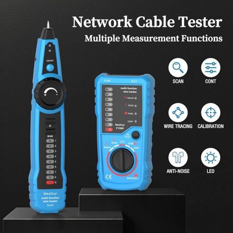 Testeur De Câble Réseau - RJ11 RJ45 - Continuité Et Localisation De Ligne - Pour Câbles Cat5 Cat6 - 1 Pièce (1/5)