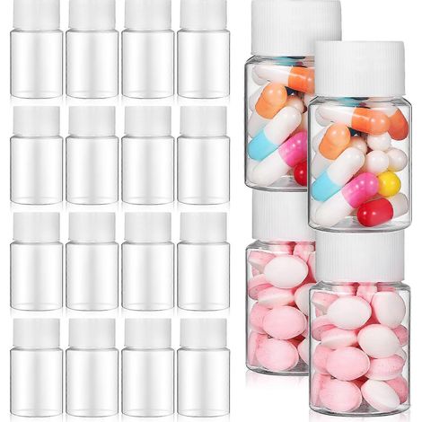 Lot de 20 bouteilles vides rechargeables en plastique, petites bouteilles portables avec bouchon pour les voyages (30 ml) (1/5)