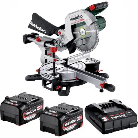 Metabo Brushless 18V Mitre Saw KGS 18 LTX BL 254 + x2 5.2ah Battery 254mm 10Inch (1/5)