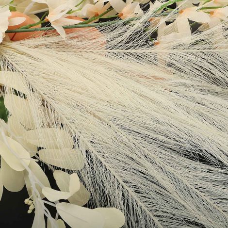 Nouvel arc floral de mariage, décoration d'accueil fleurie, grande fleur d'angle 80x30cm, petite fleur d'angle 50x20cm rose, livré avec 4 attaches, légèrement courbé pour éviter les dommages (1/5)