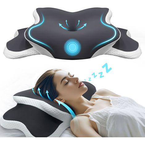 Orthopedic Butterfly Shaped Pillow - Memory Foam  Cervical Pillow - Breathable for Neck and Shoulder Protection (1/4)