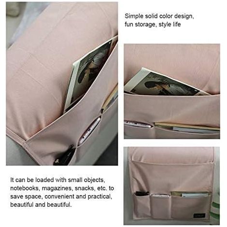 Beige Soffa Armstödsorganisatör, Multifunktionell Vikbar Tote Bag