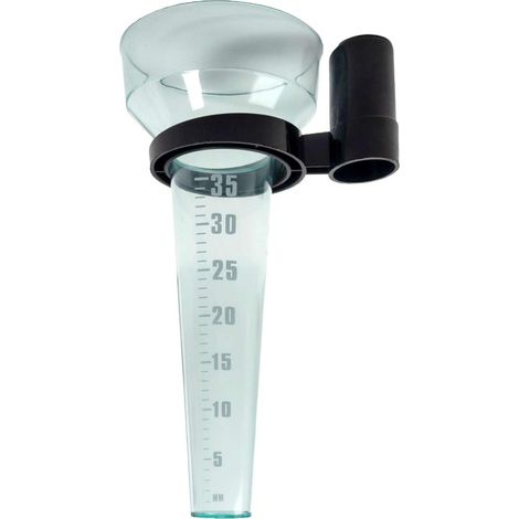 Pluviomètre Transparent avec Support 35 mm/m² - 24.5 x 8.4 cm - Jauge de Pluie pour Jardin avec Grand Affichage
