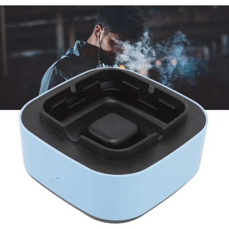 Cendrier Anti-Fumée Multifonction avec Purificateur Ionique Pour Domicile Bleu ABS 13x13x7cm Batterie AA 278g (1/5)