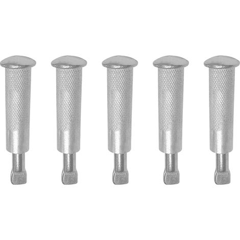 Lot de 5 vis d'ancrage pour bâche de piscine, 16 x 65 mm, en acier inoxydable, rétractables, pour bâche (1/5)