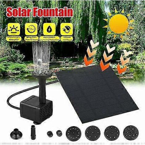 Pompe à eau solaire de 180 litres/heure, adaptée aux jardins, piscines, étangs, aquariums et fontaines. (1/5)