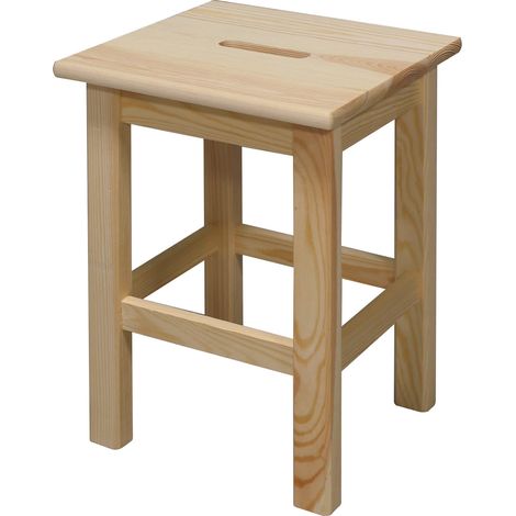Sgabello seduta poggiapiede h 44 in legno massello Alberiamo