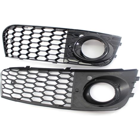 Grille d'aération hexagonale en nid d'abeille pour phares antibrouillard, remplacement pour Audi A4 B8 style RS4 09-12 (1/5)