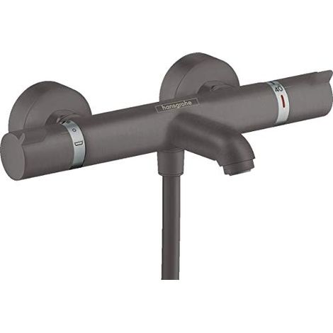 Hansgrohe Ecostat Comfort - Miscelatore termostatico per vasca da bagno, cromo nero spazzolato 13114340 (1/4)