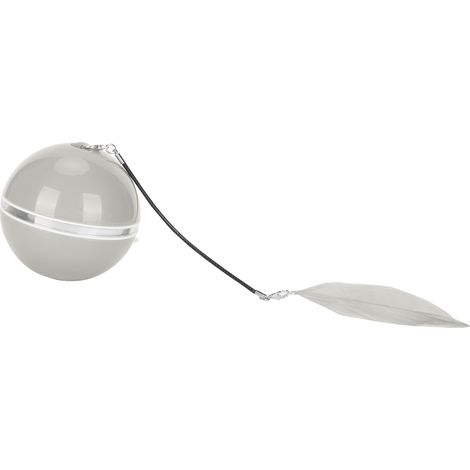 Balle jouet rotative automatique rechargeable pour chat avec lumière LED, grise (1/5)
