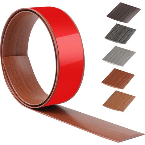 100 cm x 4 cm Barre De Seuil Adhesive, Seuil De Porte Adhesif PVC, Barres De Transition De Seuil Pour Cuisine, Salon, Pour Joindre Les Renfoncements Du Sol, Du Carrelage Ou Du Tapis(Noyer) (1/5)